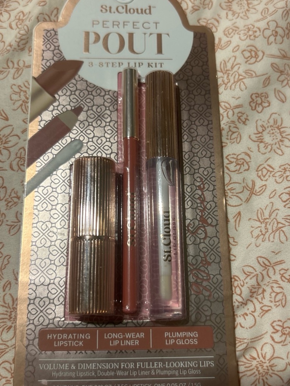 Perfect Pout 3-Step Lip Kit — Nude Rose